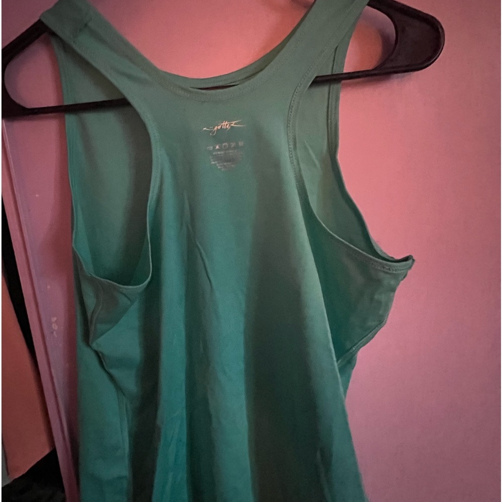Blue dri fit workout shirt .